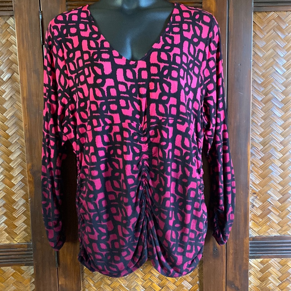 CALVIN KLEIN - Ruched bodice & sleeve